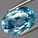Zircon bleue naturel plus de 6 carats, Comme neuf, Bleu, Enlèvement ou Envoi