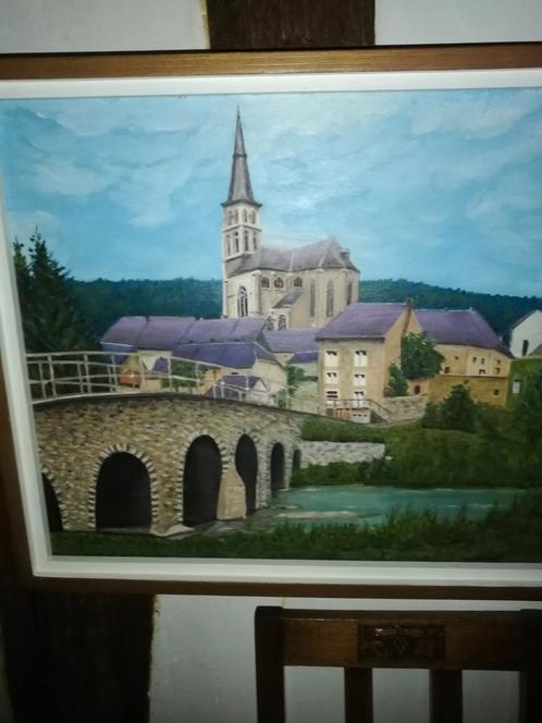 Magnifique vue du village de Treigne signée Gérard Baudrez, Antiquités & Art, Antiquités | Cartes scolaires, Enlèvement