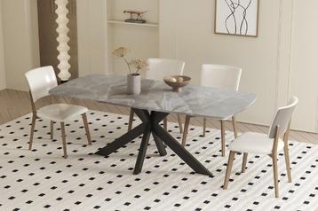 Tafel NIEUW Apollo 180cm glanzend stenenblad Grijs +Levering beschikbaar voor biedingen