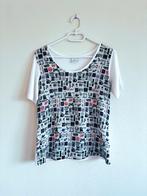 Paul Smith Luxe Zijde Top – Artistieke Collageprint – Maat S, Manches courtes, Paul Smith, Taille 36 (S), Comme neuf