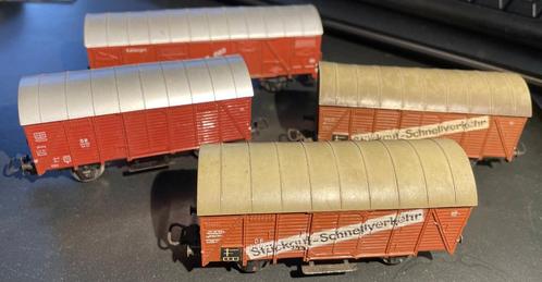 1870. 4 auto's met een kap van HO Märklin., Hobby en Vrije tijd, Modeltreinen | H0, Gebruikt, Wagon, Märklin, Ophalen