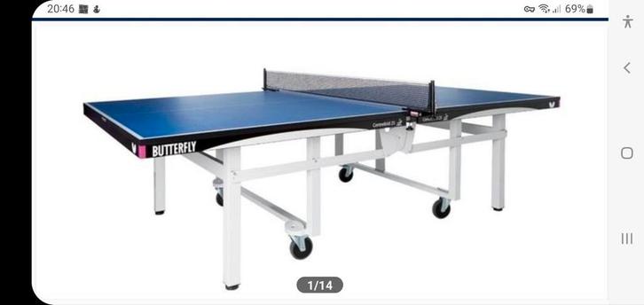 Butterfly professionele tafeltennistafel, Sport en Fitness, Tafeltennis, Zo goed als nieuw, Ophalen