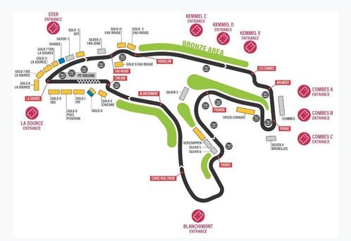 BRONZE F1 Spa Grand Prix Tickets (België) zondag 27/07, Tickets en Kaartjes, Sport | Overige, Drie personen of meer, Juli