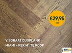 Houten vloer - Duoplank Visgraat - Hongaarse punt - Eiken, Nieuw, 10 m² of meer, 10 tot 30 cm, Hout