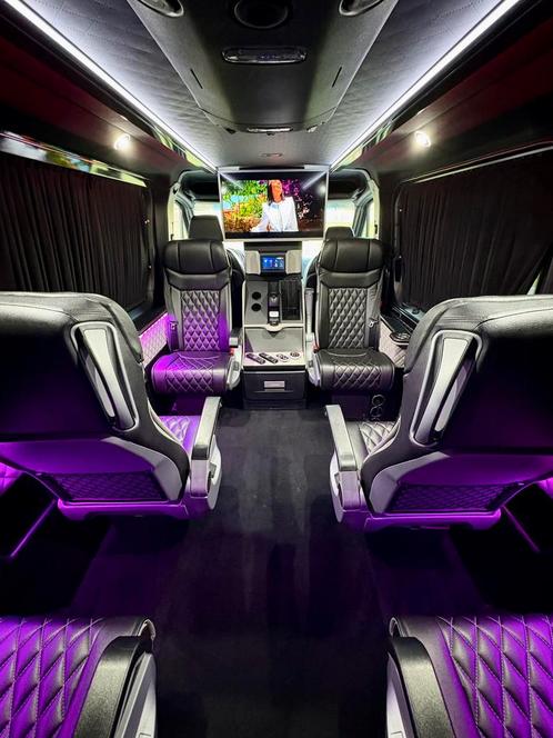Mercedes Sprinter 316CDI VIP BUS Koelkast Sfeer TV 8 Stoelen, Auto's, Mercedes-Benz, Bedrijf, Te koop, Sprinter Combi, 360° camera