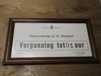 ORIGINEEL BORDJE VERGUNNING 1997 SLUITINGSUUR CAFE GENT, Ophalen of Verzenden, Gebruikt, Overige typen