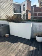 Witte Bloem/plantenbakken, Tuin en Terras, Ophalen, Kunststof, Tuin, Zo goed als nieuw