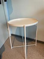 witte bijzettafel IKEA met dienblad, Minder dan 55 cm, Rond, Zo goed als nieuw, Ophalen