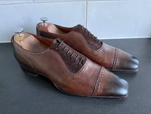 Santoni herenschoenen maat 71.5 / 41.5, Kleding | Heren, Schoenen, Zo goed als nieuw, Veterschoenen, Bruin, Ophalen of Verzenden