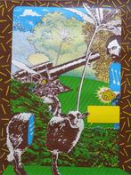 CAMILLE DE TAEYE / AUTOPORTRAIT / KLEURLITHO / 60x46cm / SIG, Enlèvement ou Envoi