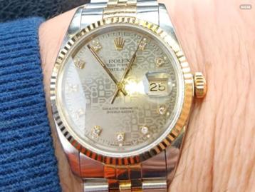 Prachtige Rolex met diamanten en de jubilee wijzerplaat  beschikbaar voor biedingen
