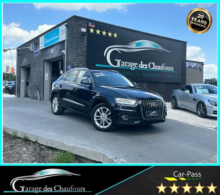 Audi Q3 2.0 TDi -! S-lijn! - Leer - Navi - JA 18' - Eu5b, Auto's, Audi, Bedrijf, Te koop, Q3, ABS, Airbags, Airconditioning, Alarm