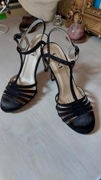 Pump sandalen Hakken maat 38 NIEUW, Zwart, Nieuw, Ophalen of Verzenden, Schoenen met hoge hakken