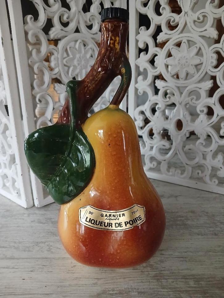 Vintage karaf Garnier Liqueur De Poire 70cl keramiek 27cm, Antiquités & Art, Antiquités | Céramique & Poterie, Enlèvement ou Envoi
