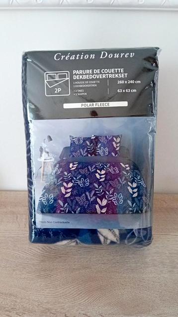 Fleece dekbedset van 260 x 240 cm, Blauw, Dekbedovertrek, Ophalen of Verzenden, Nieuw