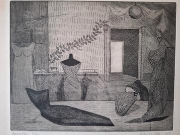 Mooie ets van Claude Lyr "Amorella" uit 1963 beschikbaar voor biedingen