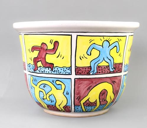 bloempot keith haring, Antiquités & Art, Art | Objets design, Enlèvement ou Envoi