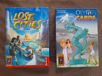 Olmpi cards en Lost cities - 999 games - 2 spelletjes