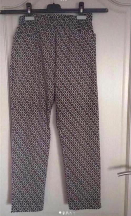 Nieuw! Bruine broek met print van het merk : Victor., Kleding | Dames, Broeken en Pantalons, Nieuw, Maat 42/44 (L), Overige kleuren