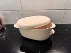 Micro pot met vergiet en deksel beige., Ophalen of Verzenden, Zo goed als nieuw