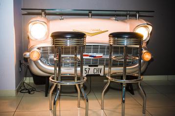 Chevrolet Bel-Air 1957 auto-bar / decoratie + 2 barkrukken., Enlèvement, Comme neuf
