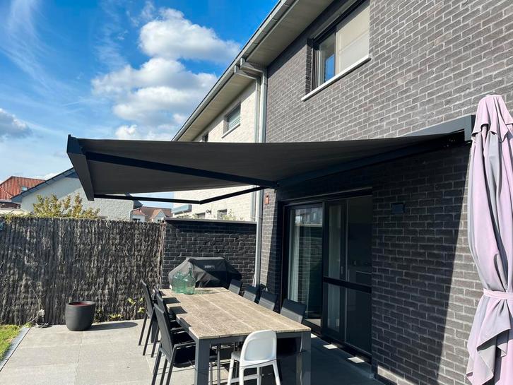 Zonnescherm / zonneluifel Winsol, Jardin & Terrasse, Protection solaire, Utilisé, Store à projection, 300 cm ou plus, 450 cm ou plus