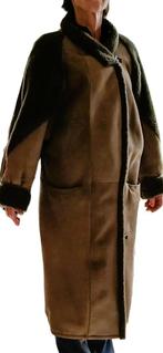 VINTAGE : prachtige winterjas in omgekeerd schaap, Zo goed als nieuw, Ophalen, Maat 38/40 (M), Jean Pécarel (Paris)