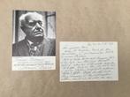 Gesigneerde brochure met kaartje schrijver Johannes Urzidil, Verzamelen, Muziek, Artiesten en Beroemdheden, Ophalen of Verzenden