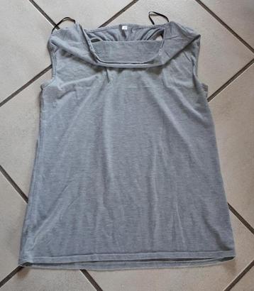 Zeeman - Tshirt mouwloos - grijs - maat 40 - € 1.00 beschikbaar voor biedingen