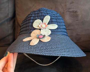 Donkerblauw zomerhoedje met elastiek. Kids. beschikbaar voor biedingen