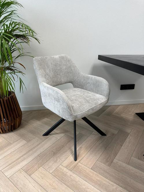 Eetkamerstoelen eettafel stoelen draaibaar - grijs, Huis en Inrichting, Stoelen, Nieuw, Vijf, Zes of meer stoelen, Metaal, Stof