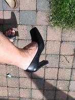 Livraison gratuite talons de fête en cuir noir de luxe taill, Chaussures à haut talons, Comme neuf, Noir, Envoi