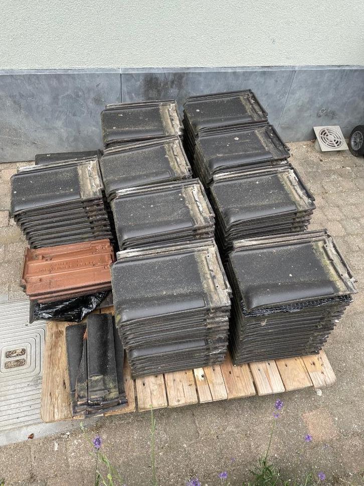 Dakpan 135+ st, Terreal Cote fleurie PV - Leigrijs, Doe-het-zelf en Bouw, Dakpannen en Dakbedekking, Gebruikt, Dakpannen, Steen of Klei