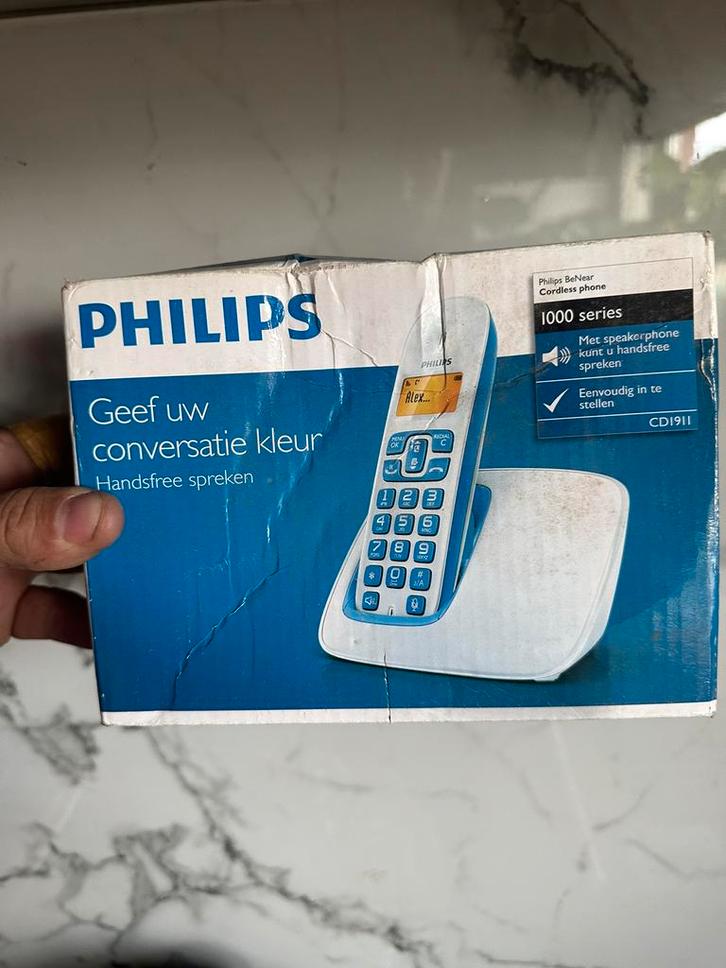 Philips draadloze telefoon, Télécoms, Téléphones fixes | Combinés & sans fil, Comme neuf, Enlèvement