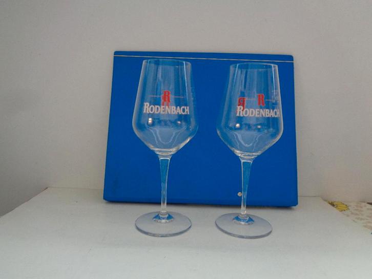 4 Rodenbach  glazen met rode R, Verzamelen, Biermerken, Nieuw, Glas of Glazen, Overige merken, Ophalen of Verzenden