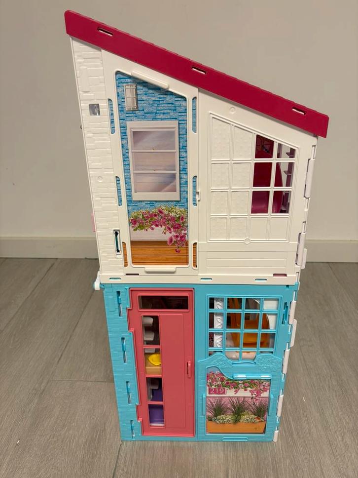 Barbie Malibu huis, Kinderen en Baby's, Speelgoed | Poppenhuizen, Zo goed als nieuw, Poppenhuis, Ophalen