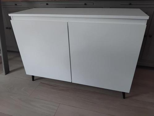 wandkast + tv meubel + dressoir kast wit met zwart staal, Huis en Inrichting, Kasten | Wandmeubels, Zo goed als nieuw, Ophalen