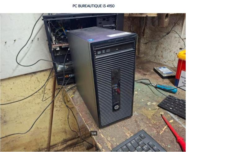 PC BUREAUTIQUE I3 4150, Computers en Software, Desktop Pc's, Gebruikt, 3 tot 4 Ghz, HDD, SSD, 8 GB, Met videokaart, Ophalen