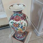 Delft blauwe handgeschilderde vaas met decoratie, Antiek en Kunst, Ophalen