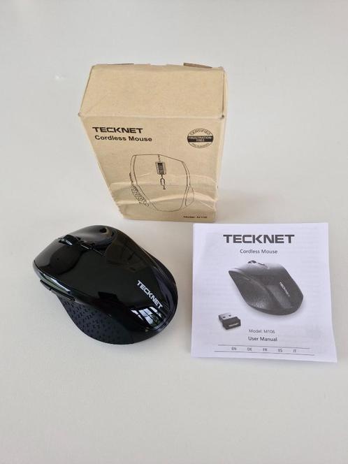 TECKNET draadloze muis – stil, nauwkeurig en energiezuinig /, Computers en Software, Muizen, Nieuw, Muis, Rechtshandig, Draadloos