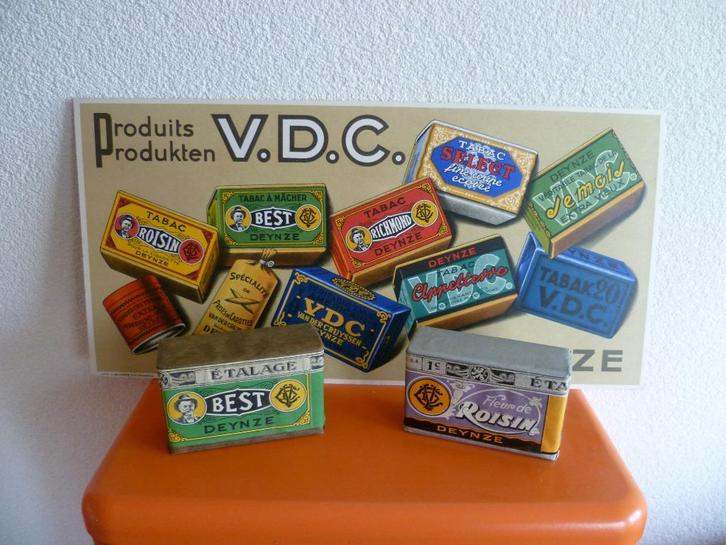KARTONNEN+BLIKKEN RECLAMEDISPLAY"VDC DEINZE TABAK"JAREN 50, Verzamelen, Merken en Reclamevoorwerpen, Zo goed als nieuw, Reclamebord
