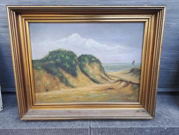Huile sur toile les dunes signe de beckers beschikbaar voor biedingen