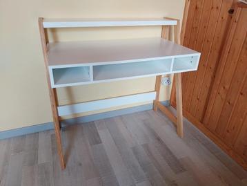 wit bureau (1m breed), Enlèvement, Comme neuf, Bureau