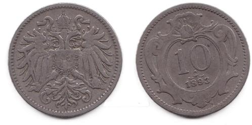AUTRICHE -10 heller Franz Joseph I année 1893, Timbres & Monnaies, Monnaies | Europe | Monnaies non-euro, Monnaie en vrac, Autriche