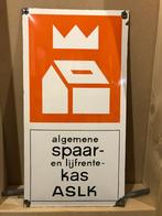 Emaille borden ASLK CGER, Ophalen, Gebruikt, Reclamebord