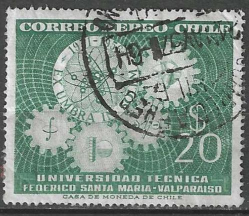 Chili 1957 - Yvert 172PA - Universiteit in Valparaiso (ST), Postzegels en Munten, Postzegels | Amerika, Gestempeld, Verzenden