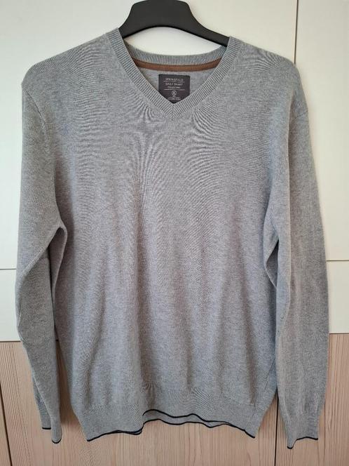 Springfield lichtgrijze katoenen trui voor heren, Kleding | Heren, Truien en Vesten, Zo goed als nieuw, Maat 56/58 (XL), Grijs