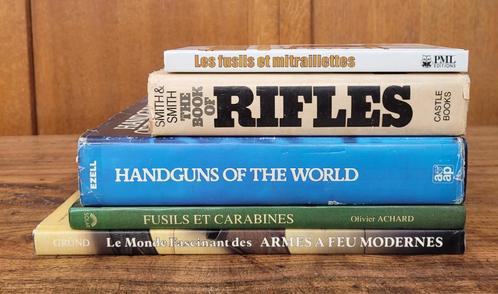 Lot de 5 livres sur les armes à feu, Collections, Objets militaires | Général, Enlèvement ou Envoi
