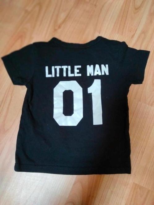 zwart t shirt Little Man 01 /  jongen maat 86, Kinderen en Baby's, Babykleding | Maat 86, Zo goed als nieuw, Jongetje, Shirtje of Longsleeve