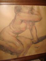 1930 GEORGES MORREN °1868-1941 Nue assise pastel/gouache, Antiquités & Art, Enlèvement